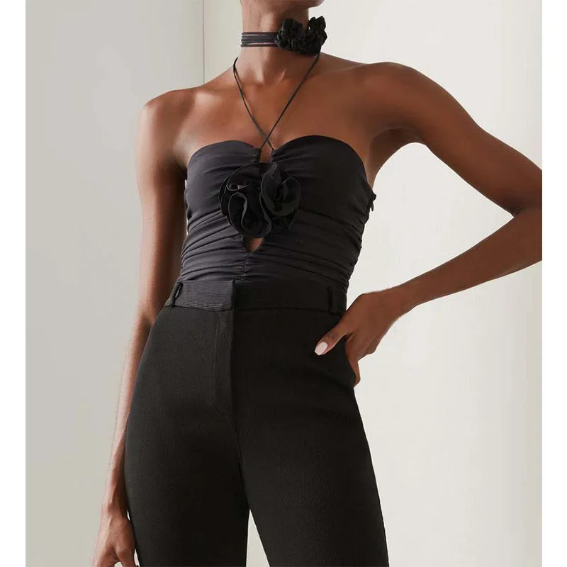22 весенний дизайнерский черный сексуальный корсет укороченные топы женские