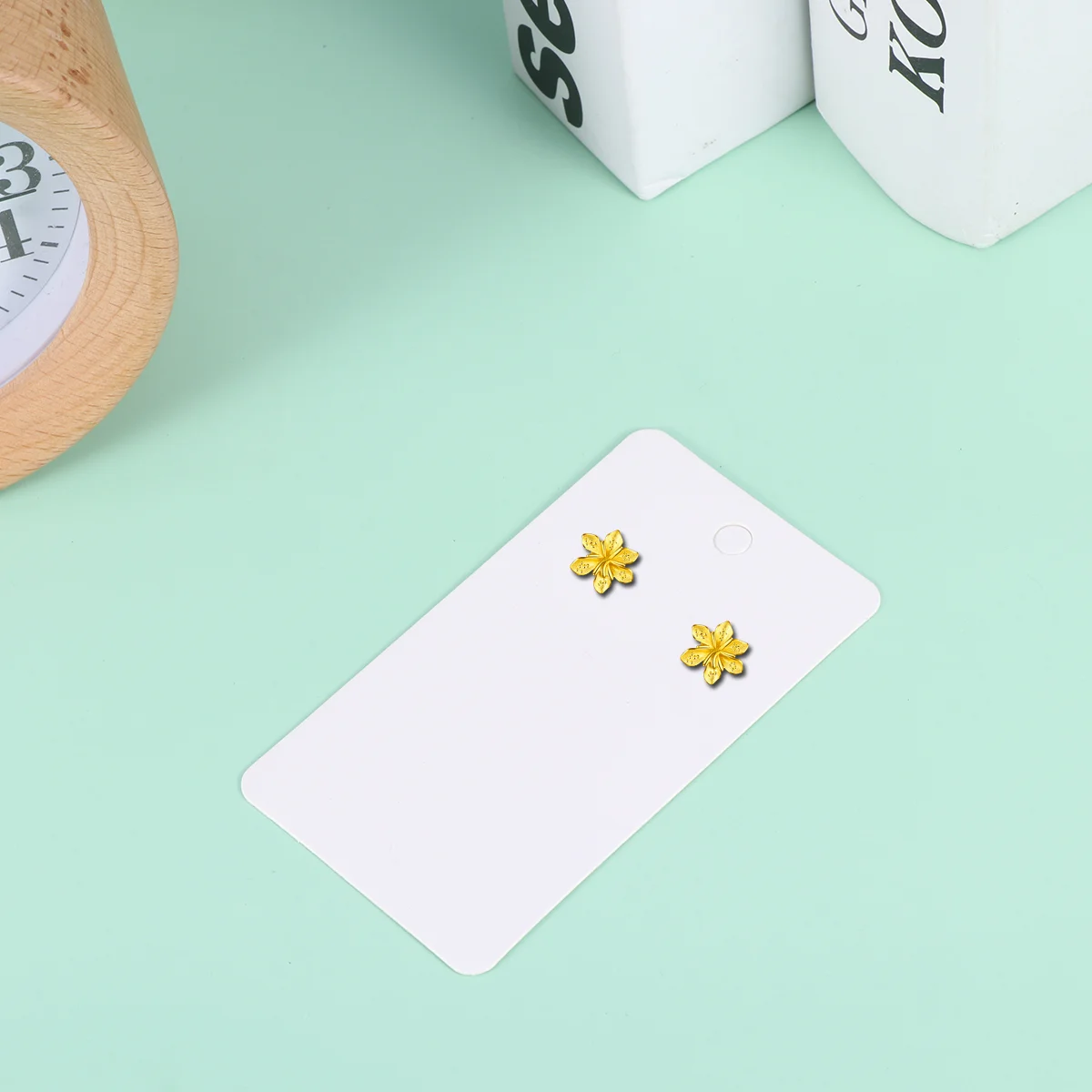 200 шт. подставки для сережек креативные бирки карты-гвоздики джемпер