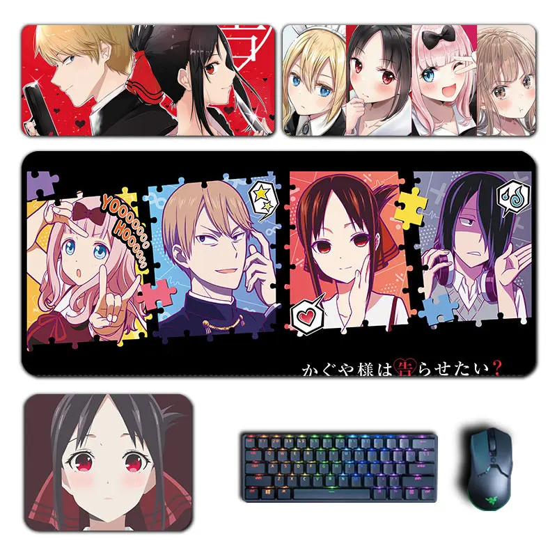 

Коврик для мыши Kaguya Sama Love Is War, коврик для мыши Kaguya Chika Kei Ai Yuu, компьютерный игровой коврик для ноутбука, аксессуары для игр, Настольный коврик