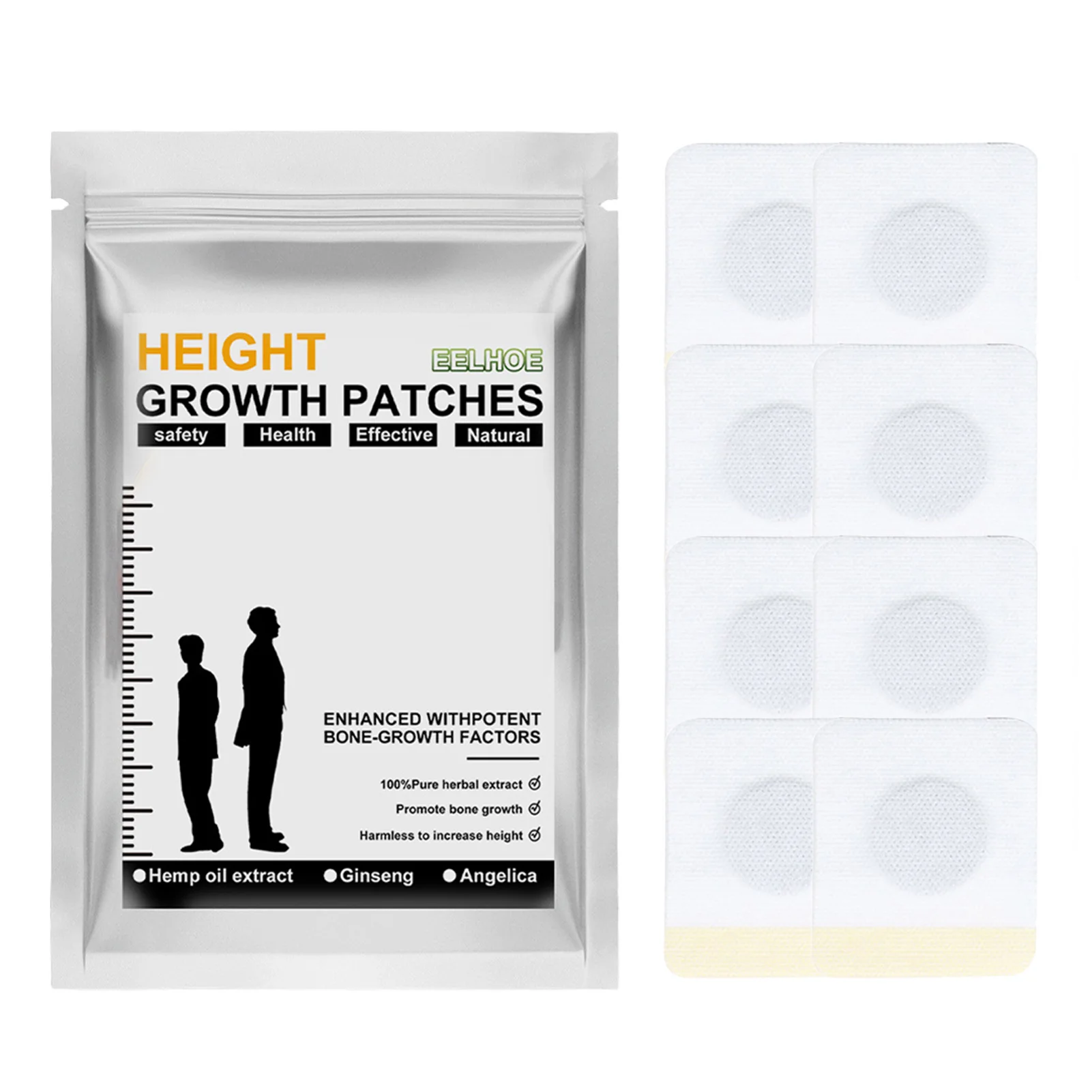 

Heightenup Growth Stimulating Foot Patch Growth Promotion Patches Height Enhancement Body Foot Care Patches To Improve Height