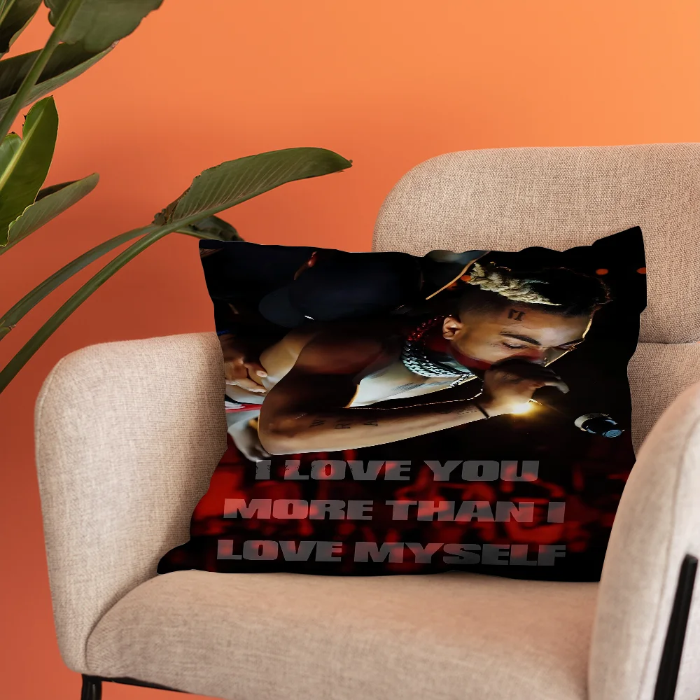 X-XXXTENTACION Hot Rapper Personalized Pillow Cover Kids Bedroom Wild Party Decor Pillowcase Kid Birthday Shower Gift