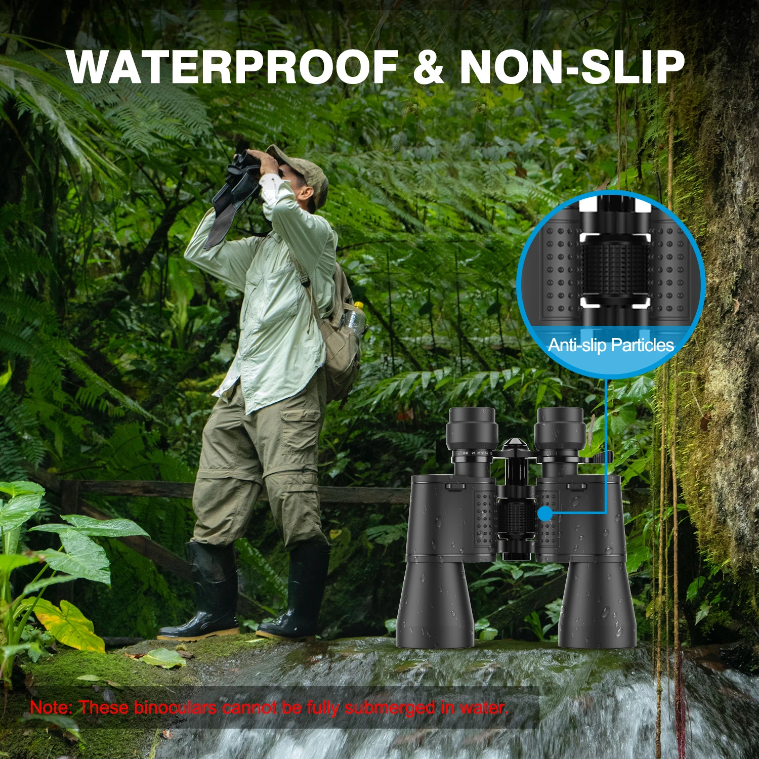 APEXEL 10-30x50 Powerful Binoculars Long Range Pocket Spotting Zooming Telescope Eyeglass For Tourism Hunting Camping Equipment