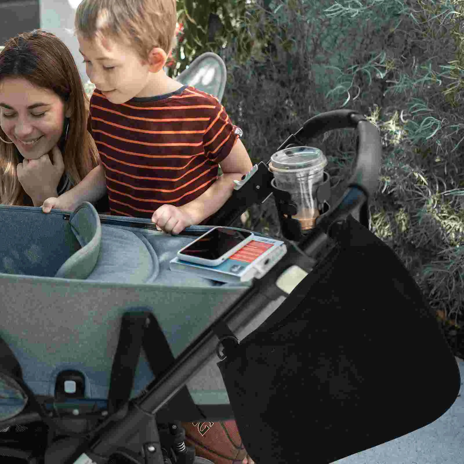 

2 pcs Side Sling Stroller Bag Portable Stroller Storage Mesh Bag Baby Stroller Storage Bags