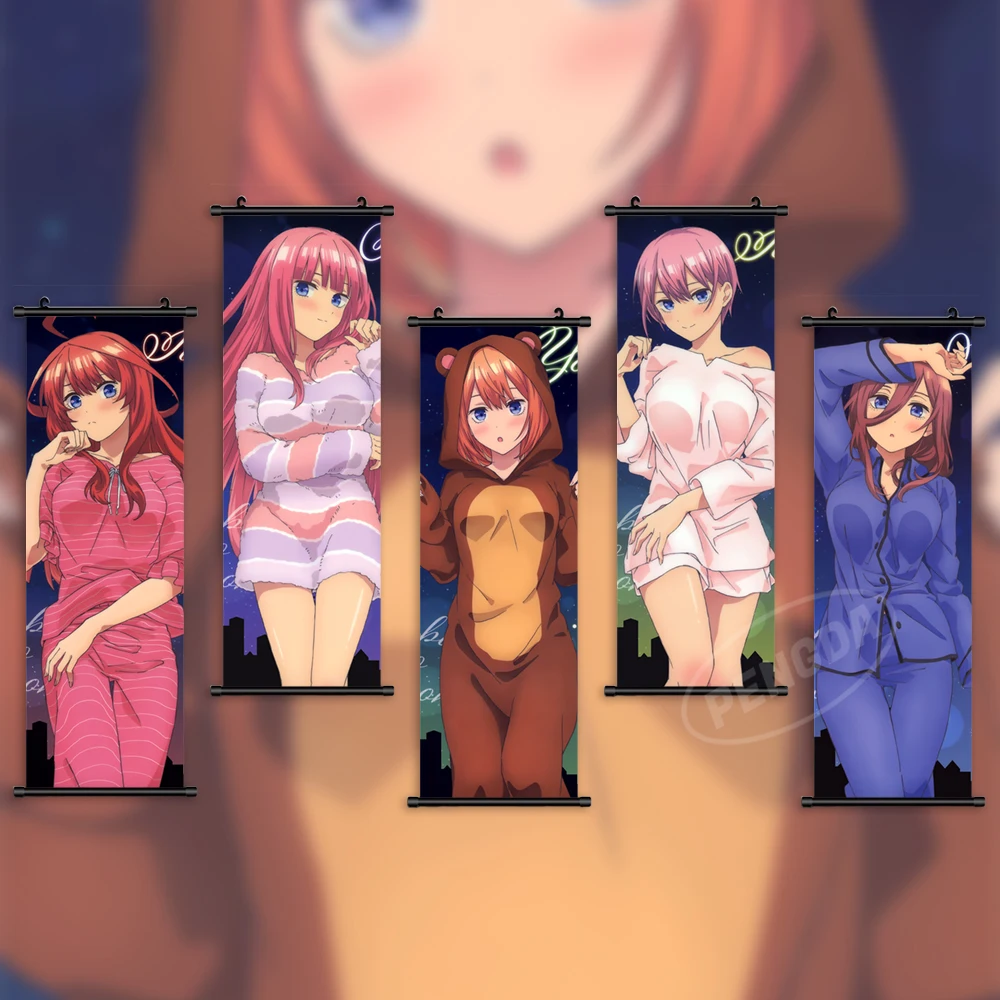 

Wall Artwork Pictures The Quintessential Quintuplets Poster Kazuka Nakano Scroll Hanging Mikyu Painting Canvas Print Home Decor