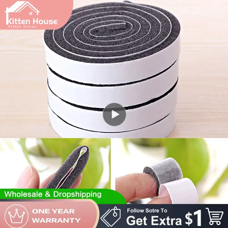 

10/15/20PCS Self-Adhesive Sponge Foam Tape Door Window Sealing Strip Wind-proof Sound Insulation Tape Weather Stripping Strip