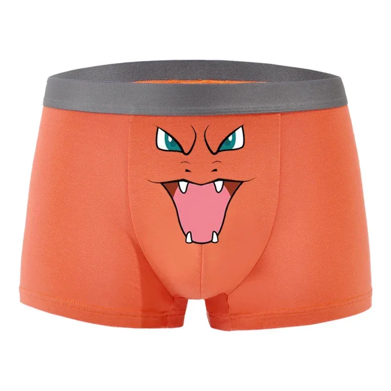 Фото Мужское нижнее белье Pokemon Bulbasaur Squirtle Gengar Charizard Pikachu аниме Kawaii Graphene 3A антибактериальные трусы из хлопка №3