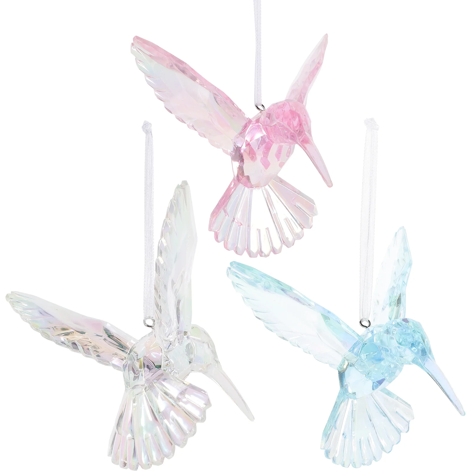 

3 Pcs Crystal Bird Pendant Party Ceiling Decoration Hummingbird Ornament House Decorations Home Hanging Hummingbirds Decorative