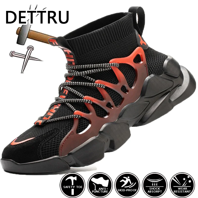

Indestructible Safety Work Shoes With Steel Toe Cap Breathable Outdoor Sports Boots Sneakers Security Construction Boots