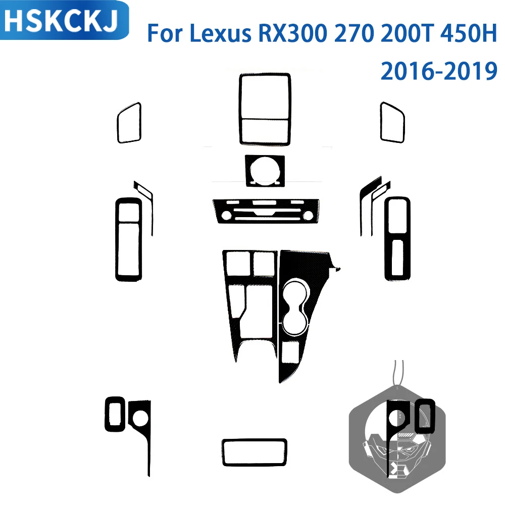 Для Lexus RX300 270 200T 450H 2016 2017 2018 2019 черные пластиковые аксессуары салон автомобиля