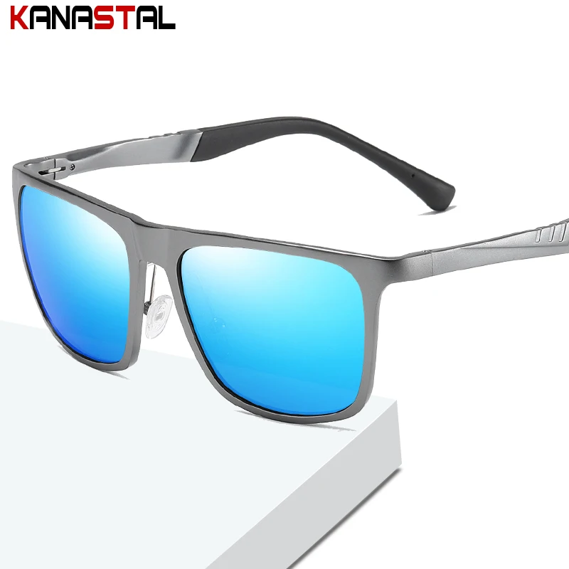 

Men's Polarized Sunglasses Aluminum Magnesium Retro Square Frame Suncreen Eyeglasses UV400 Outdoors Driving Sun Glasses Fishing