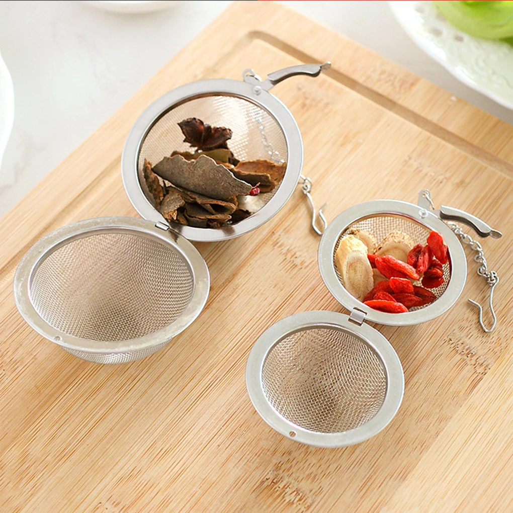 

Tea Leaf Infuser Stainless Steel Sphere Mesh Tea Strainer Coffee Spice Soup Filter Infuser Household Kitchen Accessories Teaware