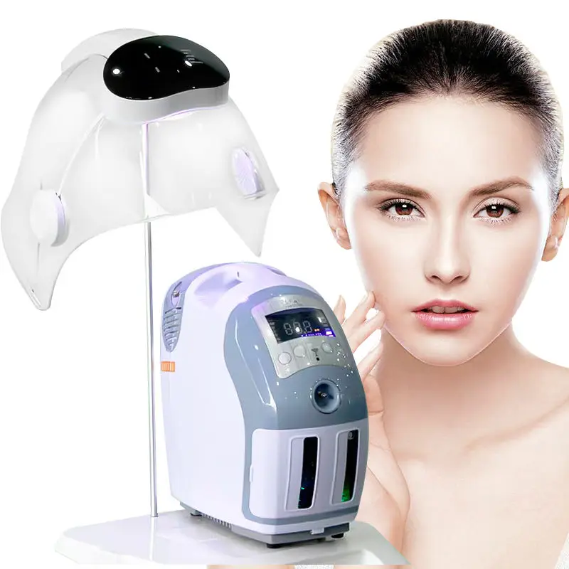 

Oxygen Spray Gun Jet Peel Facial Mask 7 Color Pdt Led Facial Moisturized Skin Rejuvenation Oxygen Dome Therapy Beauty Machine