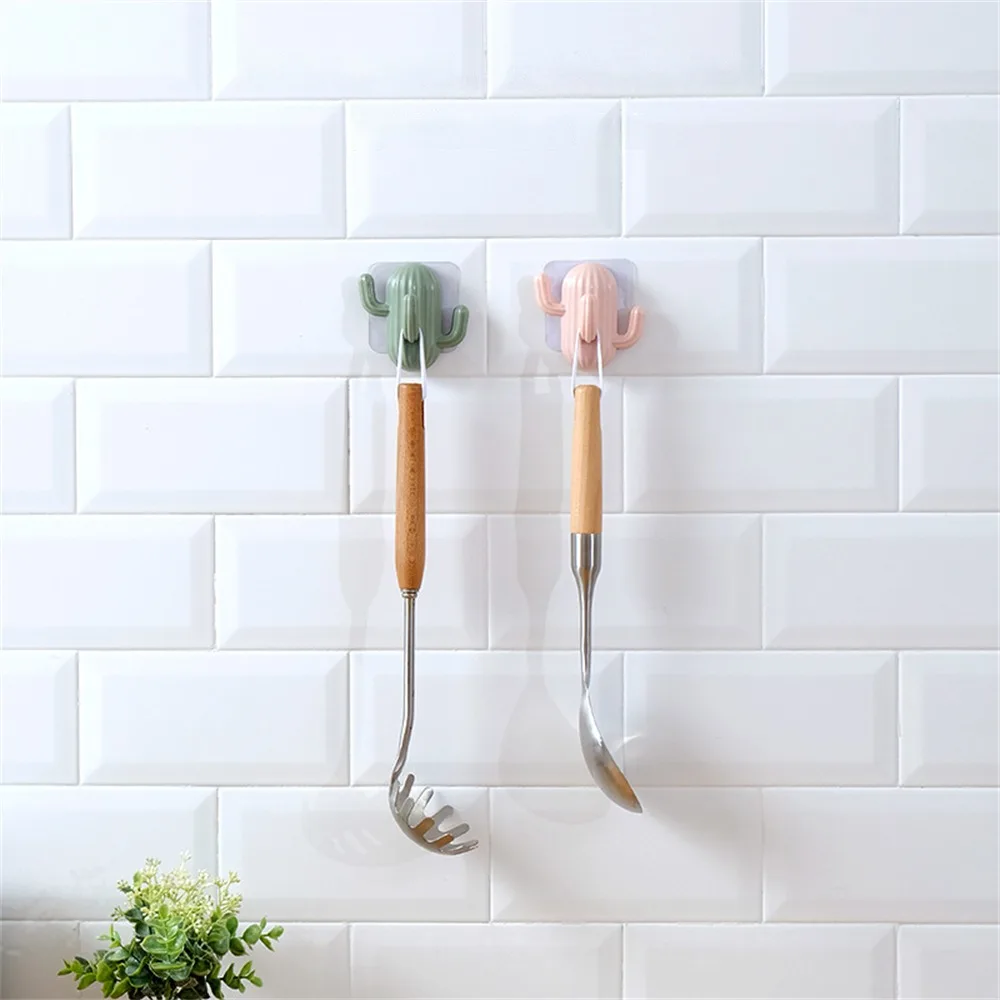 

Wall Hanging Walls Lovely Sticky Hook Traceless Hook Storage Supplies Hook Punch-free Strong Bearing Capacity Storage Hook Abs
