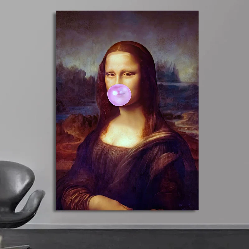 Картина на холсте кошка Питьевая пива в стиле ретро