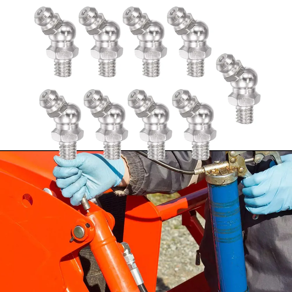 

10 шт., гидравлический фитинг с никелевым покрытием, 45 градусов, Резьба M6 X 1 мм