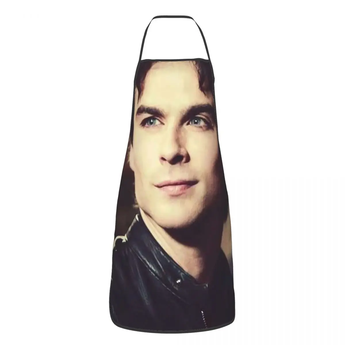 

Damon Salvatorea Apron Household Cleaning Painting Handsome Vampire Bibs Garden Waterproof Pinafore Chef
