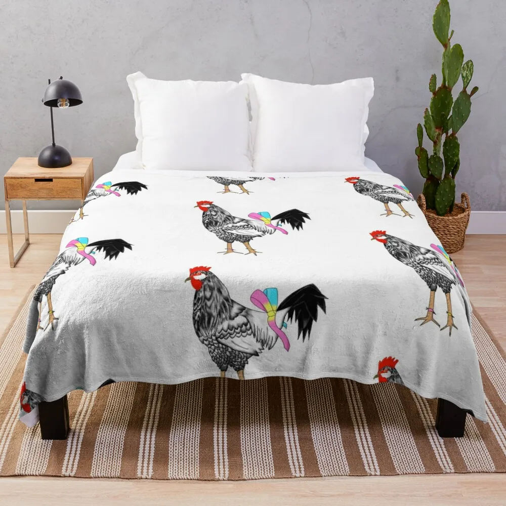 Плюшевое одеяло Wyandotte с курицей или петухом для малышей очень большие одеяла