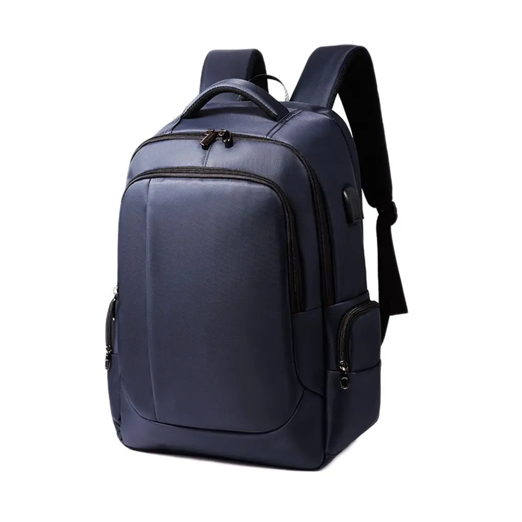 

Men 2 Zippers Oxford Fabric Backpack Women Travel School Bag USB Port Large Capacity Backpack