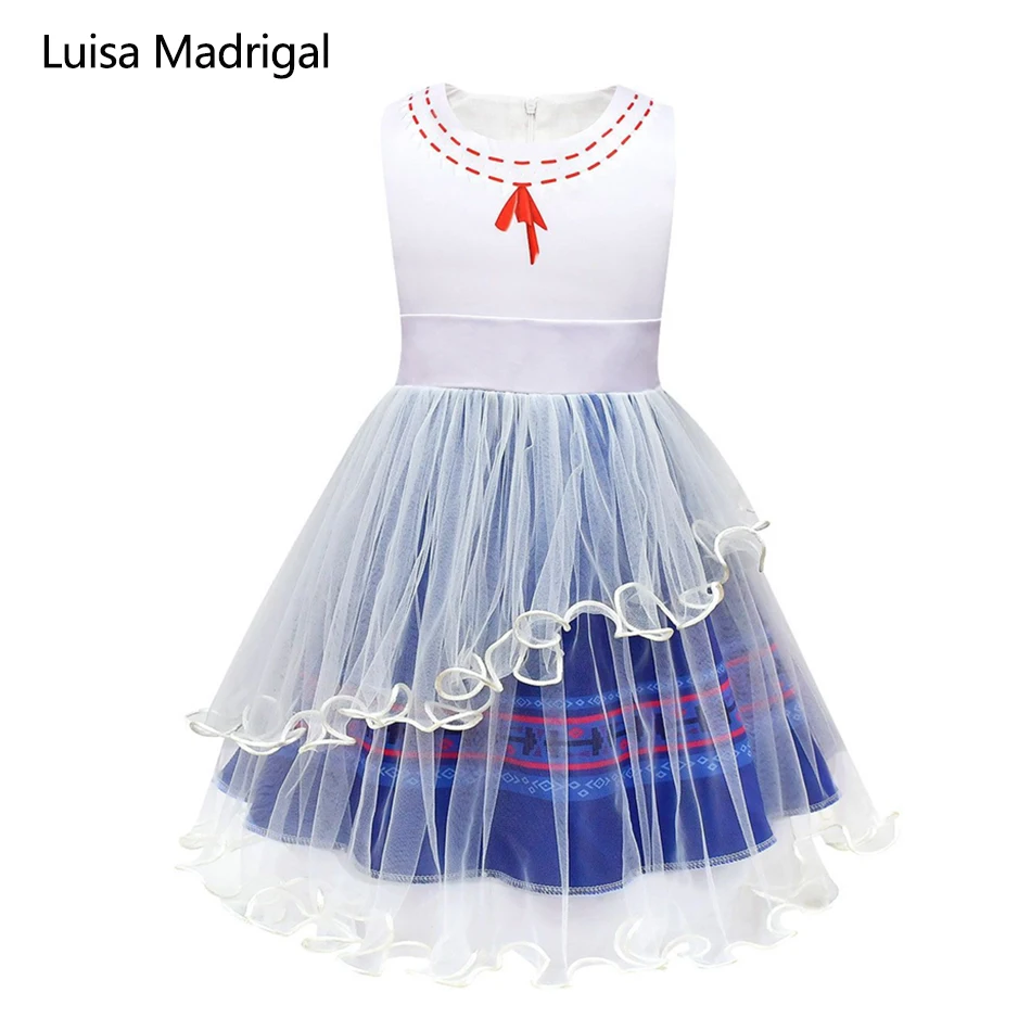 Disney Girls Princess Costume Dress Encanto Cosplay Isabela Princess Dress Suit Charm for Girl Carnival Birthday Party Halloween