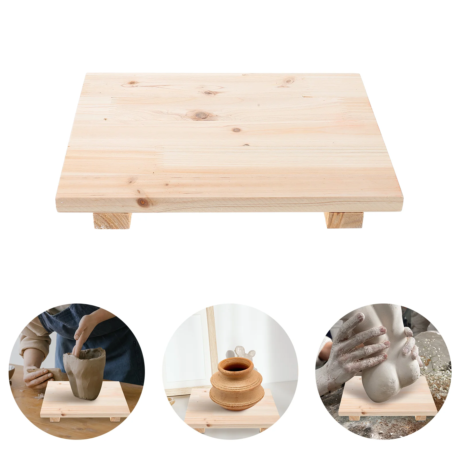 

Tools Wood Masonry Board Pottery DIY Supply Clay Potted Wooden Sculpture Showing Base Sculpting Crafts Holder Ceramic and