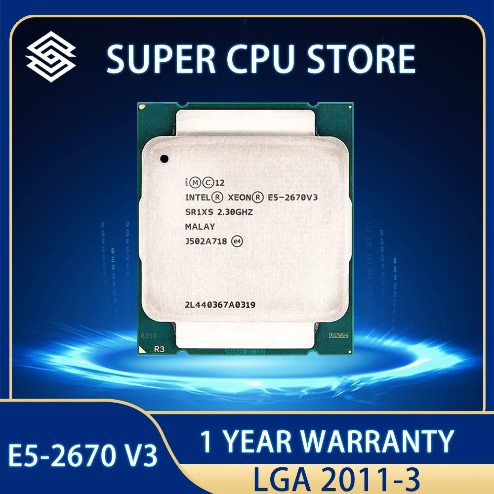 

Официальная версия смартфона Intel ЦП Xeon версии SR1XS X99 CPU 2,30 ГГц 30M 12-CORES E5 2670 Φ V3 телефон процессор E5 2670V3