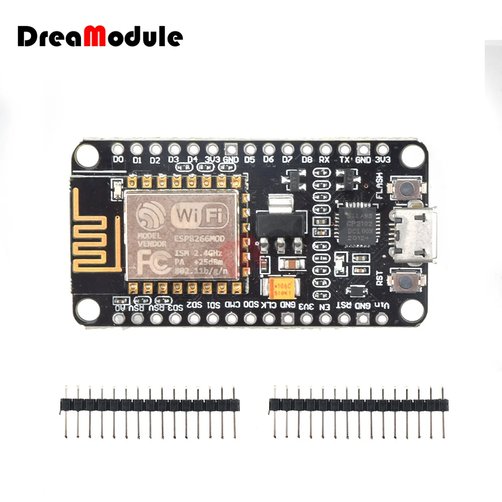 

Беспроводная плата NodeMcu Lua V2 ESP8266, ESP-12E WIFI, для разработки умных электронных устройств