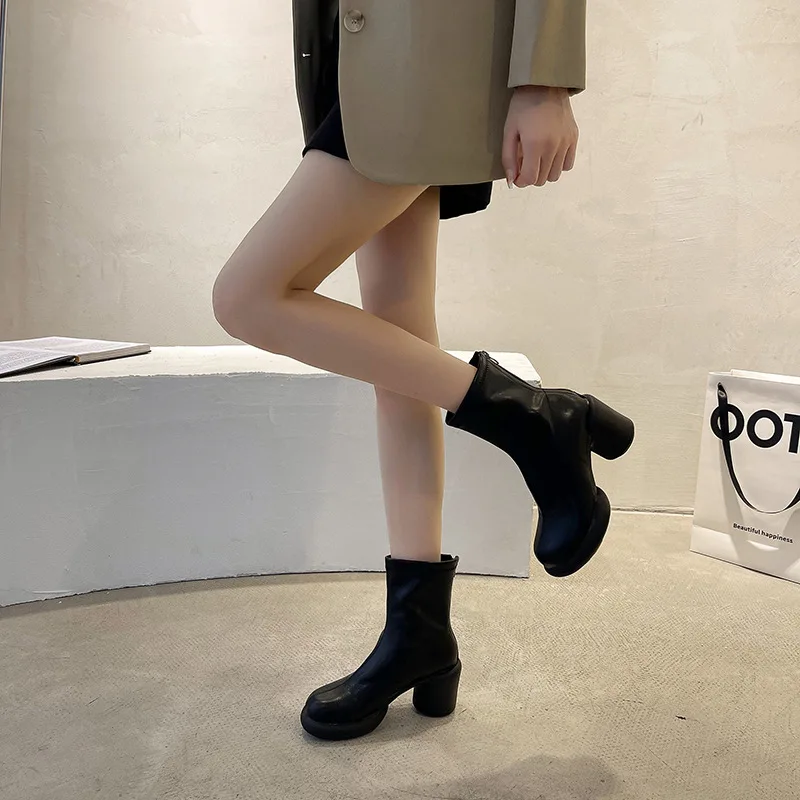 

Platform Wedges Boots For Women Fashion Ankle Chunky Boots Goth Gothic Brand New 2022 Fashion Popualr Style Shoes Comfy Punk