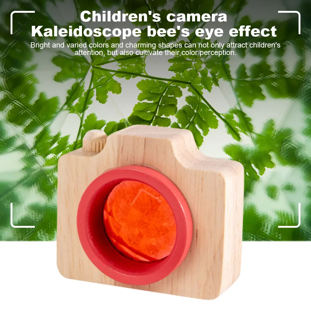 

Wooden Camera Kaleidoscope Smooth Montessori Kaleidoscope Polygonal Prism Multi-Prisms Kaleidoscope Toy for Children Party Gifts