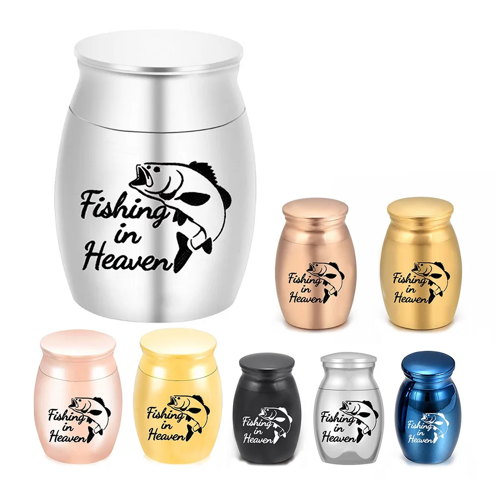 

Памятная рыба, дневные мини-урны для рыбалки в небесах, урны для кремации, цилиндрические бутылки с держателем для золы,