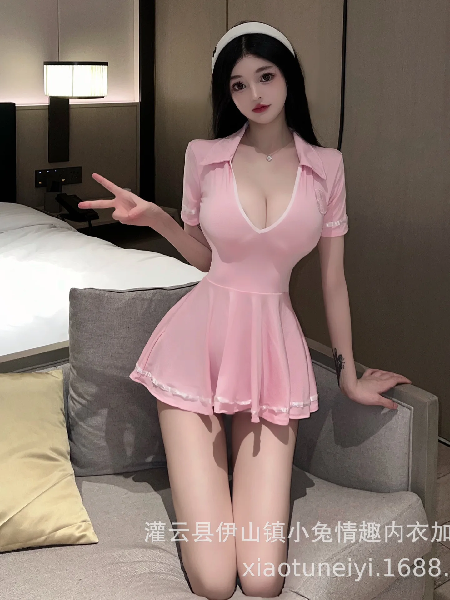 Однотонное нижнее белье соблазнительный романтичный костюм кролика для ролевых