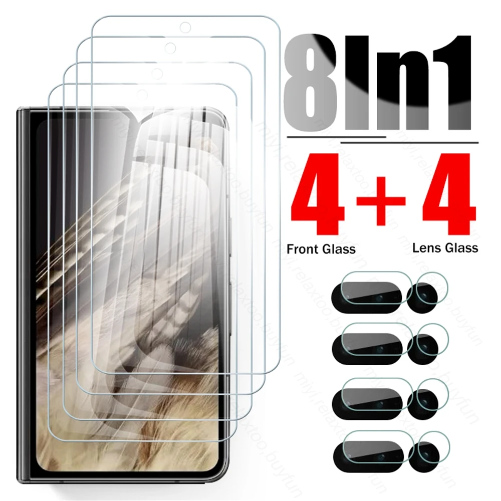 

8 In 1 Tempered Glass For Google Pixel Fold 5G G9FPL 5.8" Explosion-proof Screen Protector Camera Lens Film Googe Pixle Fold 5G