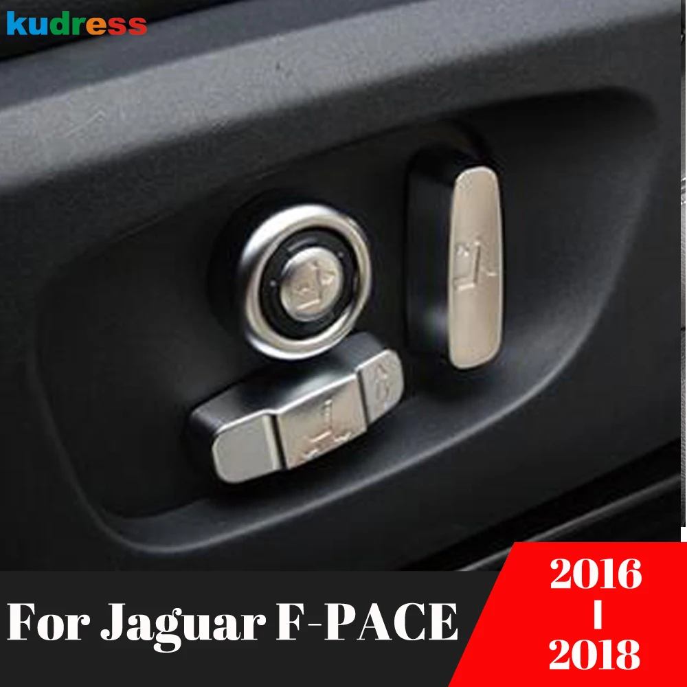 

Аксессуары для Jaguar F-Pace 2016 2017 2018 ABS матовая Кнопка регулировки интерьера автомобиля для сиденья переключатель Крышка молдинг наклейки