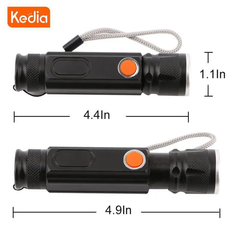 

Мощный магнитный светодиодный фонарик с зарядкой от Usb, регулируемый перезаряжаемый Магнитный долговечный аккумулятор для экстренных ситуаций