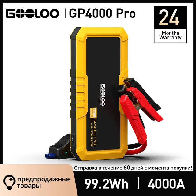 GOOLOO 4000A Start Power Bank 26800mAh Jump Starter Car Booster External Battery 12V Starting Device for Petrol Diesel Powerbank 1