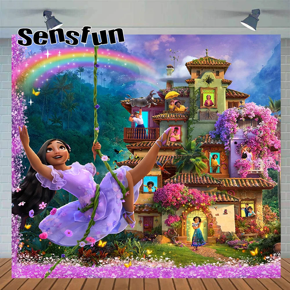 

Фон для фотосъемки с изображением радуги бабочки и цветов