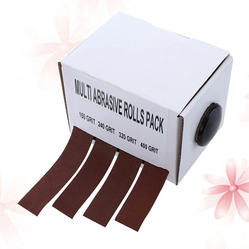 

1PC Vajra Emery Cloth Roll Draw out Type Sandpaper Polishing Grinding Sandpaper Boxed Grinding Sand Band for Home Store (Brown)