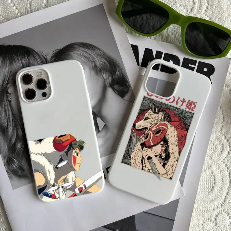 

Princess Mononoke anime Phone Case Candy Color for iPhone 6 7 8 11 12 13 s mini pro X XS XR MAX Plus
