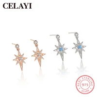 celayi earrings for women 925 silver earrings for women eight pointed star stud earrings versatile star earring jewelry gift