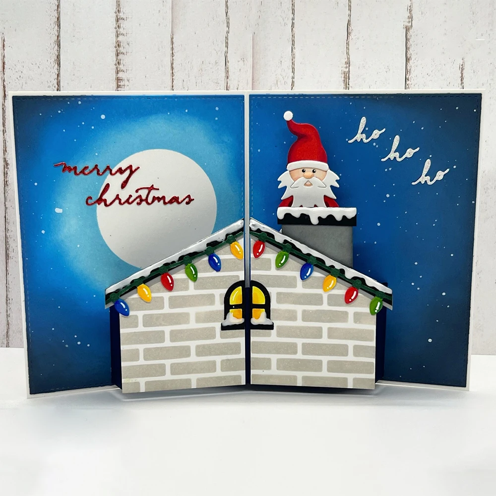 Холли Веселые Рождественские металлические штампы для резки DIY изготовление