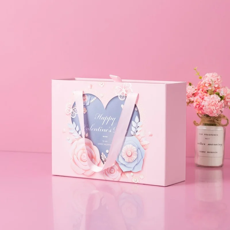 Love Rectangle Gift Box Portable Drawer Box Gift Packaging Gift Box