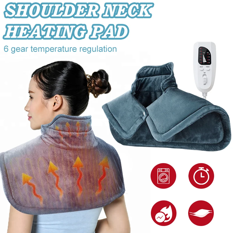 

120V/230V US/EU Plug Electric Heating Pad for Neck and Shoulders Back Pain Relief Heated Winter Warmer Pads Heating Supplies