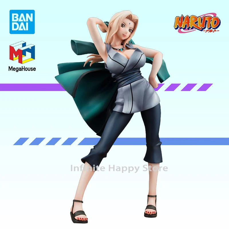 Оригинальная Подлинная искусственная Bandai Mega House Naruto Gals Tsunade Shippuden Kawaii Аниме