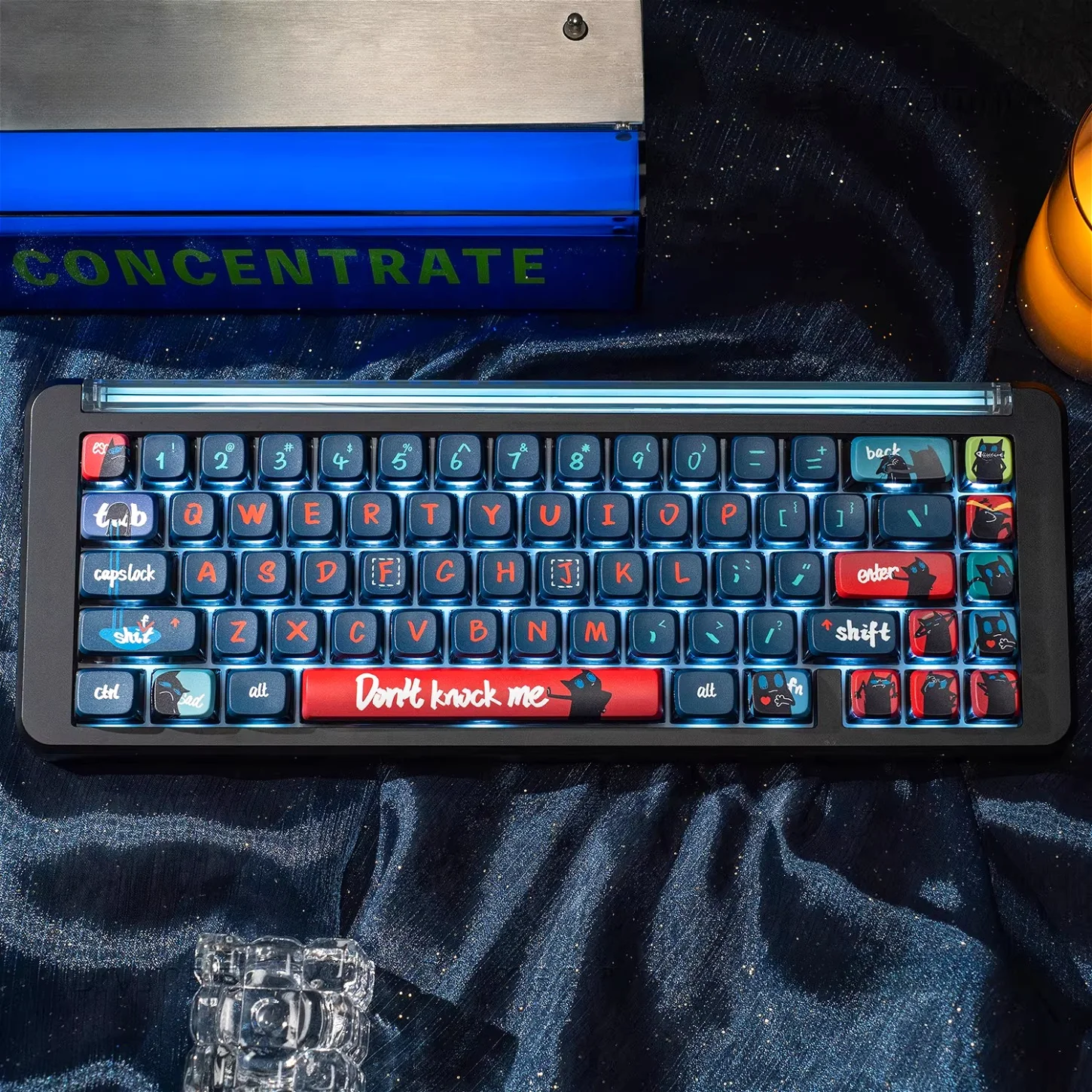 Фото Комплект клавиш Dark Cat PBT MDA, прозрачный колпачок 120, совместимый с механической клавиатурой 61/75/87/104/108 №2