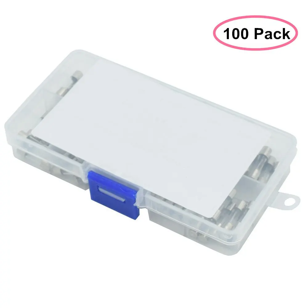 Ассорти комплектов предохранителей со стеклянной трубкой Fast-Blow 100 шт.