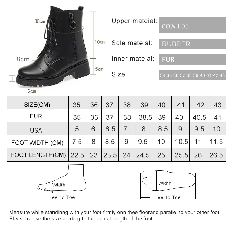 DIMANYU Winter Short Boots Women Large Size Wool Warm Women Motorcycle Boots British Style Genuine Leather Women Snow Boots