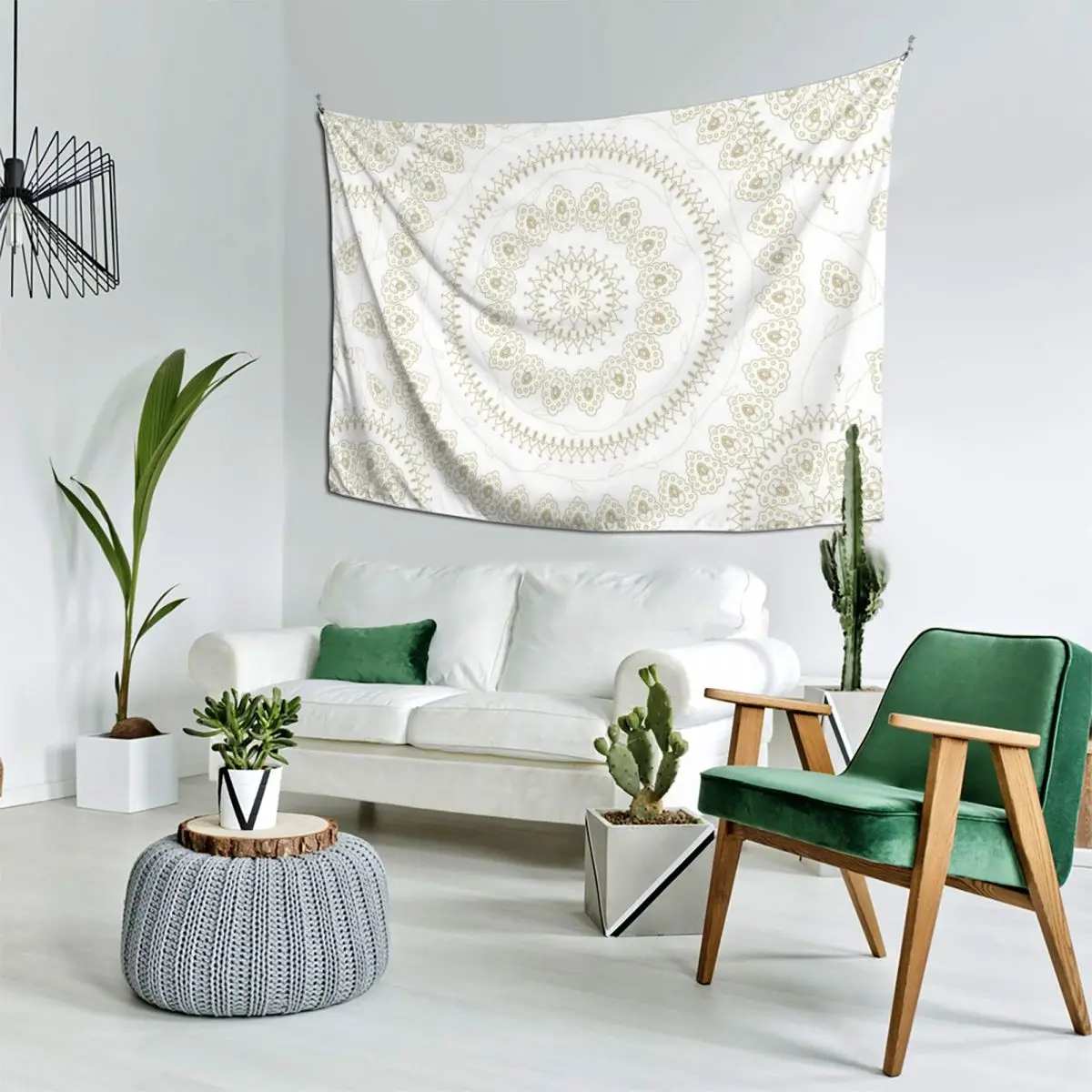 Тан Мандала современный пляжный гобелен в стиле бохо украшения дома Настенный
