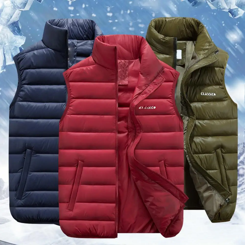 

Vest Coat Thickened Skin-Touch Windproof Slim Fit Warm Waistcoat Vest Men Vest Streetwear