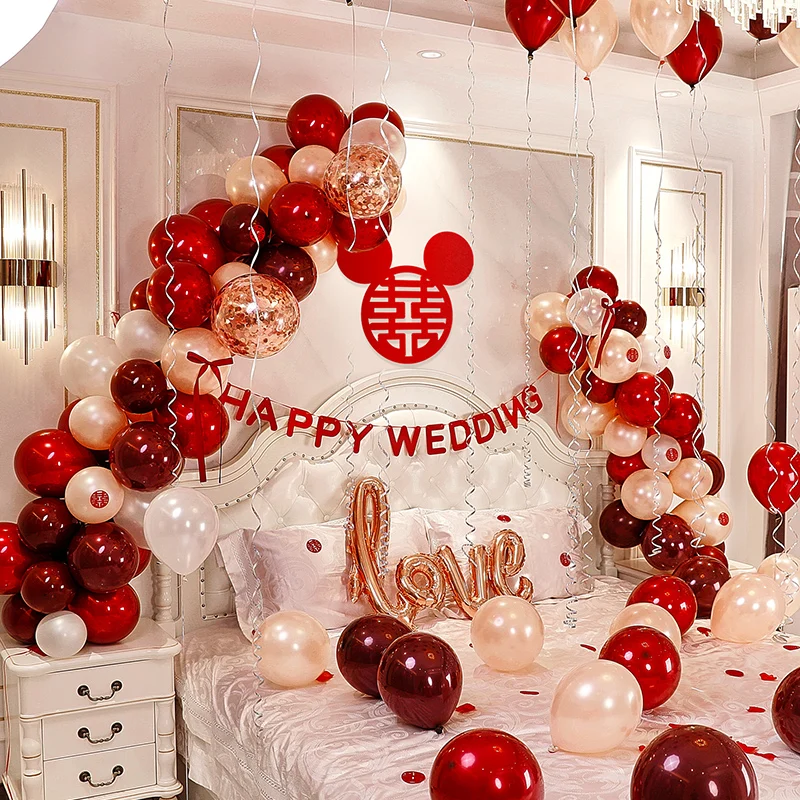 

room layout balloon decoration creative wedding new house scene man