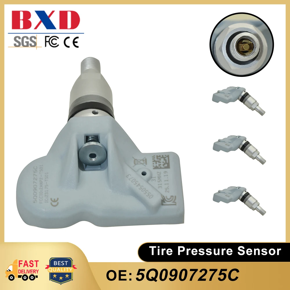 1/4 шт. 315 МГц датчик давления в шинах 5Q0907275C для Porsche Macan Panamera Cayenne Volkswagen Touareg