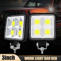 3inch square led work light 12v 24v 40w 46cob spot light driving lamp 6500k white waterproof led light for car off road truck